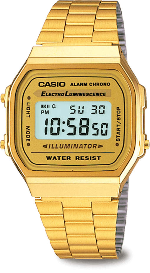 casio dourado e prata