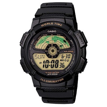 relógio masculino Digital Casio AE 1100W 1BVDF Preto