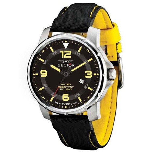 Relógio Masculino Analógico Sector WS20127Y Preto Amarelo
