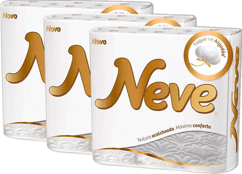 Papel Higiênico Neve Premium Comfort – 54 Rolos Kit Papel Higiênico Neve Premium Comfort 54 Rolos