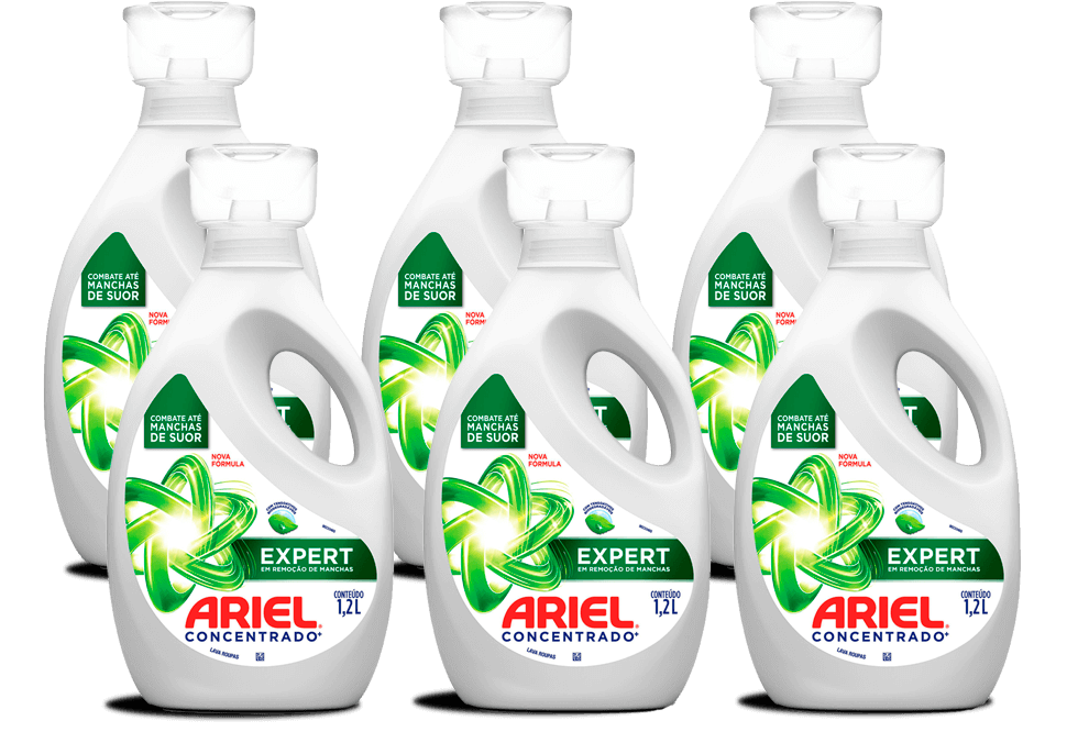 Sabão Líquido Concentrado Ariel Expert 1,2L 6 Unidades Sabão Líquido Concentrado Ariel Expert 1,2L 6 Unidades