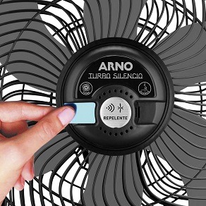 ventilador Arno Turbo Silencio Maxx Repelente TS55 Preto repelente