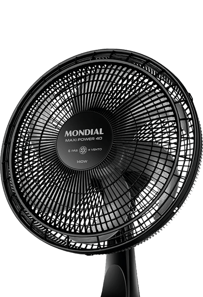 Grade removível com 30 cm de diâmetro Ventilador Mondial Maxi Power