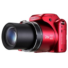 câmera Samsung WB100 Vermelha de lado