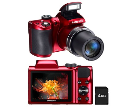 câmera Samsung WB100 Vermelha