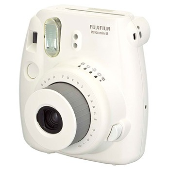 câmera instantânea Fujifilm Instax Mini 8 Branco de lado