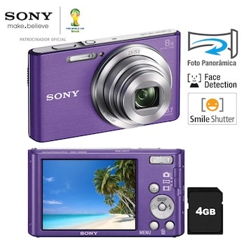 Câmera Digital Sony Cyber-shot DSC-W830 Violeta | Extra