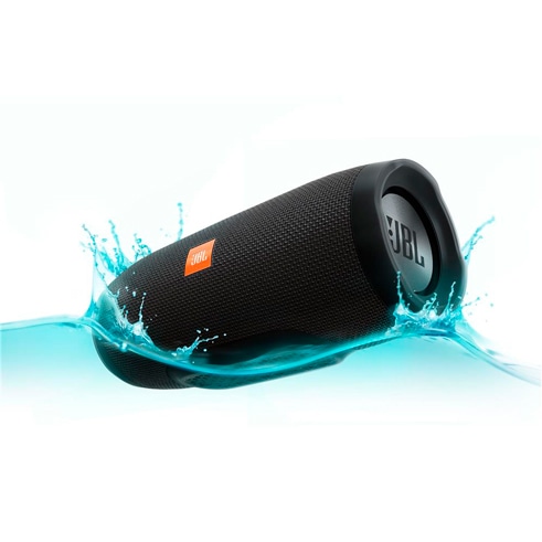 Pode ser submergido na água até 1 metro de profundidade caixa som portátil jbl charge 3 a prova d'água