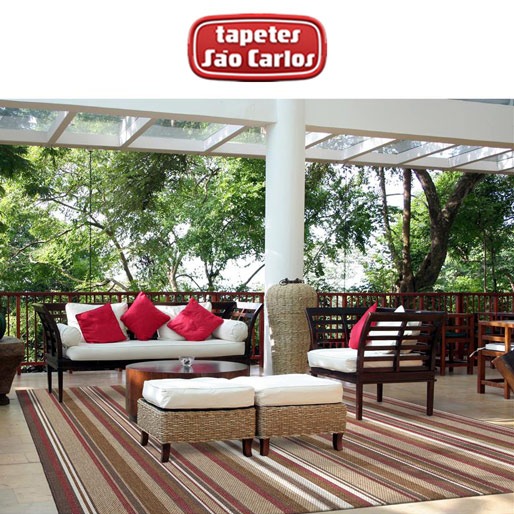 Tapete São Carlos Bali Listras 200x250 cm – Marrom Tapete Bali Listras 200x250cm Tapetes São Carlos
