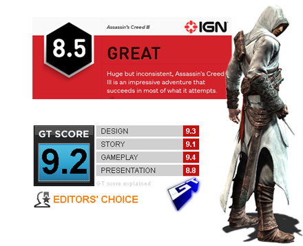 O jogo da Ubisoft recebeu notas altas de sites especializados