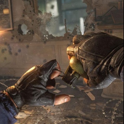 Game com visão em primeira pessoa