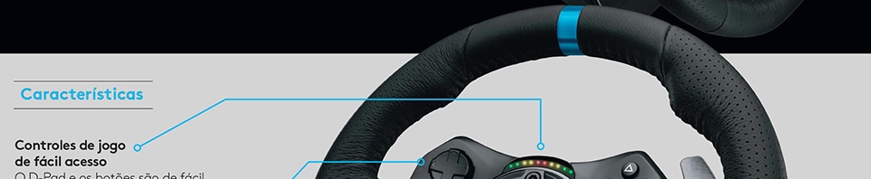 Volante Logitech G29 Driving Force para PS5, PS4, PS3 e PC