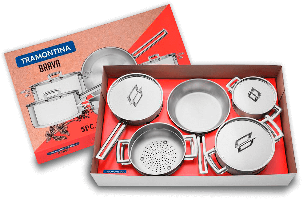 Conjunto Panelas Tramontina Brava 5 peças Conjunto Panelas Tramontina Brava 5 peças