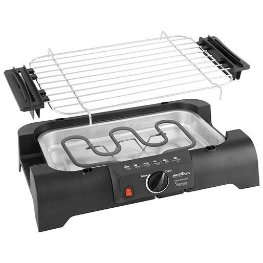 churrasqueira elétrica britânia gourmet bcg1 bandeja coletora