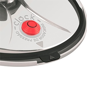 Conta com indicador de pressão panela pressão clock polida válvula de segurança