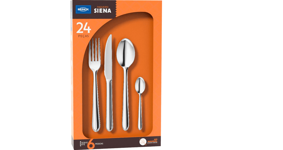 Faqueiro Brinox Siena 24 peças Faqueiro Brinox Siena 24 peças