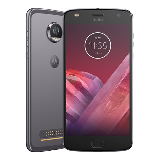 Câmera traseira de 12 MP e frontal de 5 MP motorola moto z2 gamepad câmeras integradas