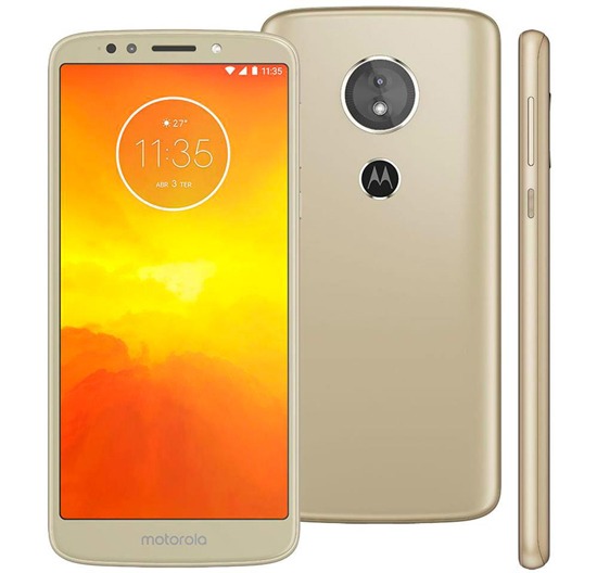 Smartphone Motorola Moto E5 32GB – Dourado Smartphone Motorola Moto E5 XT1944 Ouro 32GB