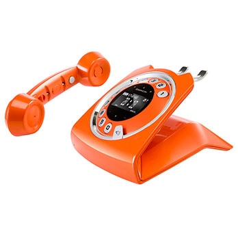 telefone digital sem fio Retro Fashion Sixty Sagemcom Laranja detalhe