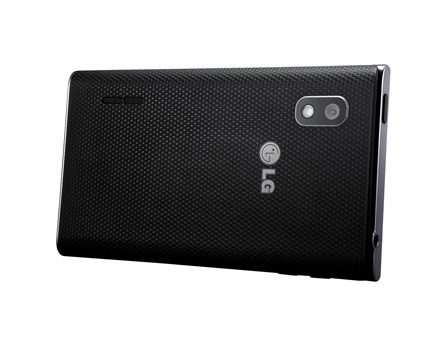 O celular desbloqueado LG Optimus L5 Preto, na horizontal
