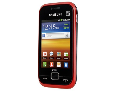O celular desbloqueado da Samsung, C3313, de lado