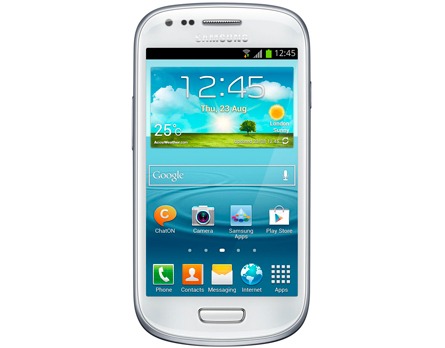celular desbloqueado Samsung Galaxy S III Mini Branco de frente