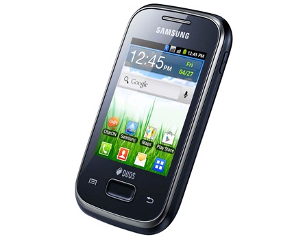celular desbloqueado Samsung Galaxy Pocket Duos Preto GT S5302 deitado