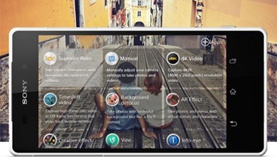 Aplicativos câmera Xperia Z2