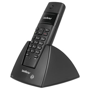 telefone sem fio Intelbras TS-40 Preto de lado
