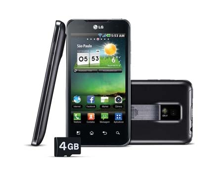 O celular desbloqueado LG Optimus 2X P990