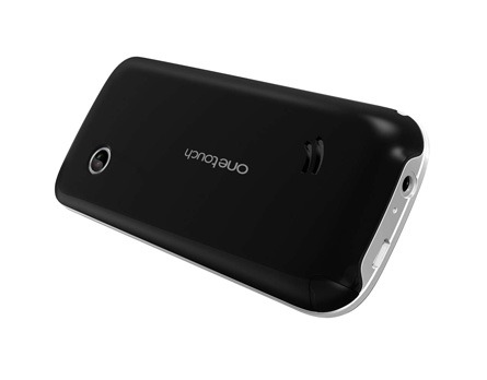 celular desbloqueado Alcatel OT632 Preto de costas