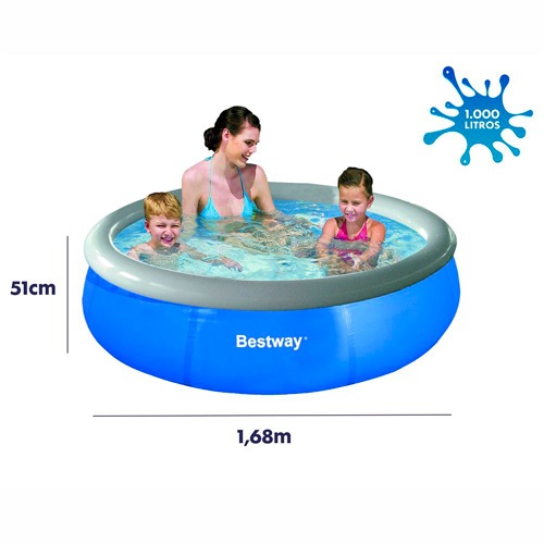 piscina bestway fast set 1000 litros capacidade