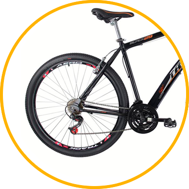 Indicado para crianças a partir de 9 anos com mais de 1,50 metro Bicicleta Track Bikes TB Black aro 29
