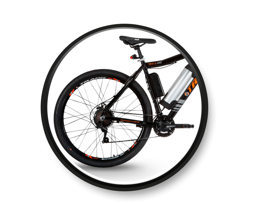 Quadro em alumínio e pneus híbridos Bicicleta Elétrica Track Bikes TB TKE marchas quadro
