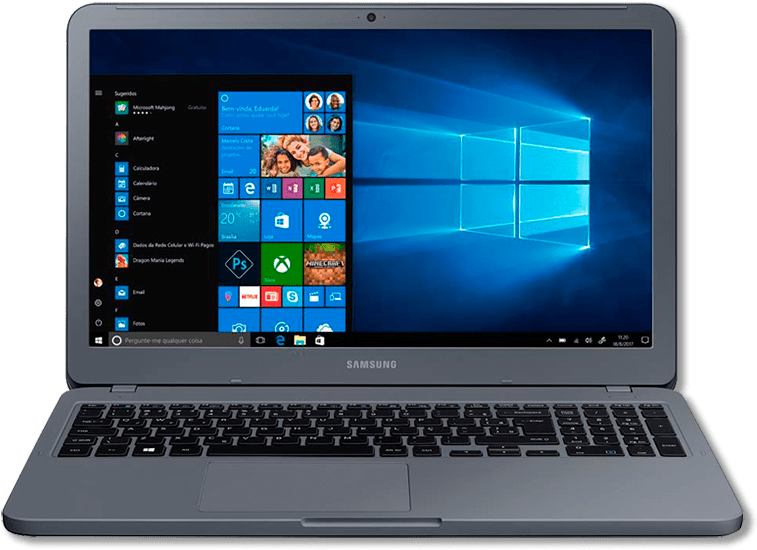 Notebook Samsung NP350XAA-JD1BR Cinza notebook samsung core i5 np350xaa-jd1br cinza