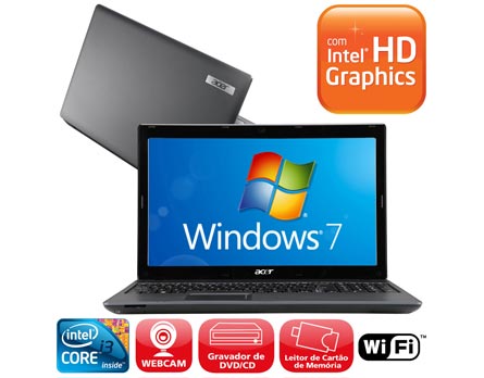 Notebook Acer AS5733-6692  - Eficiência e agilidade para o seu cotidiano