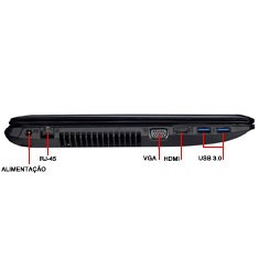 notebook Asus A45A VX165H conexões