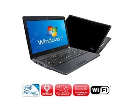Processamento rápido e potente - Notebook CCE com processador Intel Pentium Dual Core