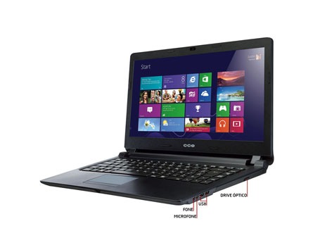 notebook CCE N325 conexões
