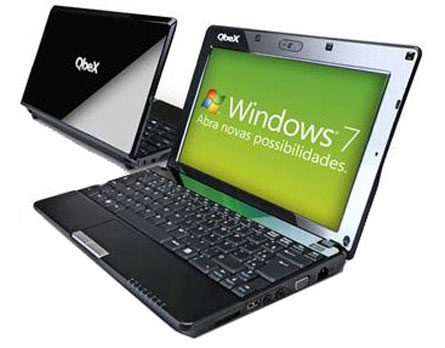Netbook Qbex com Intel Atom N450 - Excelente desempenho em um aparelho bonito e compacto 