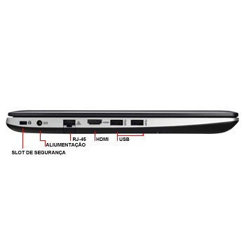 notebook Touch Asus VivoBook S451LA BRA CA033H conexoes