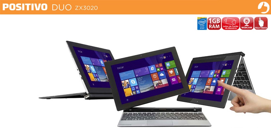 Notebook 2 em 1 Positivo Quad Core 1GB | Extra