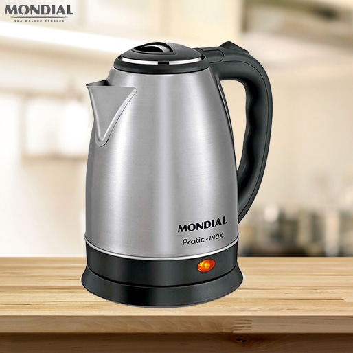 Chaleira Elétrica Mondial Pratic - Inox Chaleira Elétrica Mondial Pratic 2 Litros Inox