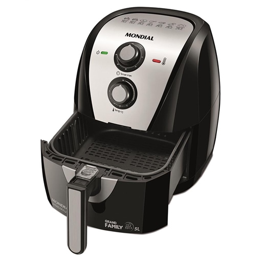 Fritadeira Air Fryer Mondial Grand Family 5 Litros AF17 Preto desligamento automático