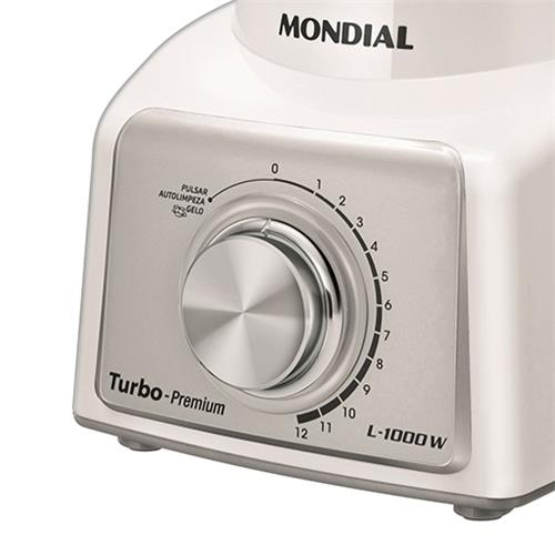 Com potência de 1000W Liquidificador Mondial Turbo Inox L1000 Função Limpeza