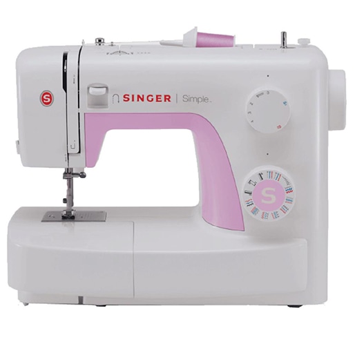 Máquina de Costura Mecânica Singer Simple 3223 - Branca/Rosa Máquina Costura Mecânica Singer Simple 3223 Branca