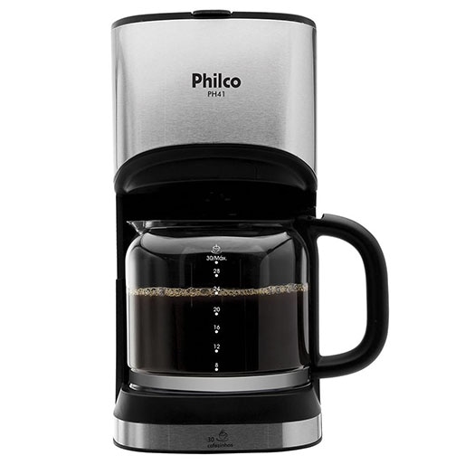 Cafeteira Philco PH41 Preta Cafeteira Elétrica Philco PH41 Preta 1,2 litro