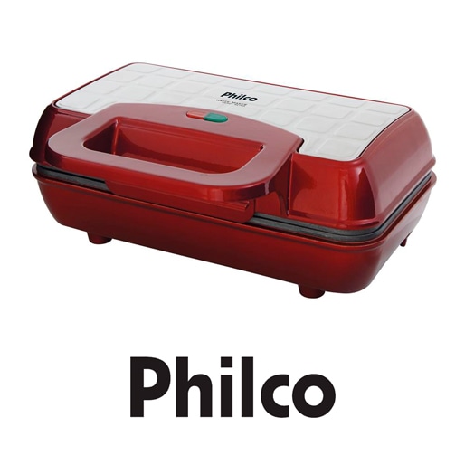 máquina waffle philco waffle maker retrô vermelho