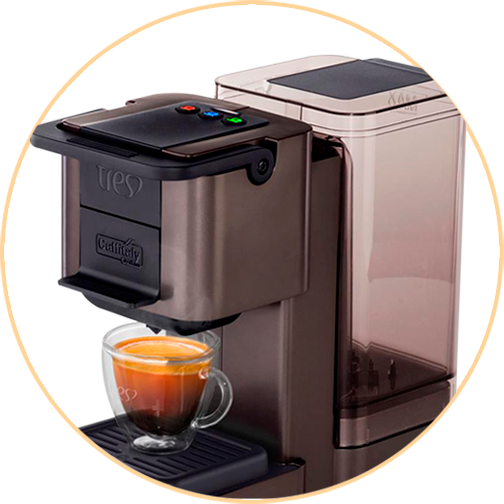 Com botões luminosos multifunções Máquina Multibebidas Automática TRES Pop Plus