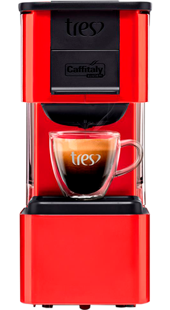 Seu tamanho compacto facilita o uso Máquina Cafeteira Expresso TRES Pop Plus compacta cápsulas